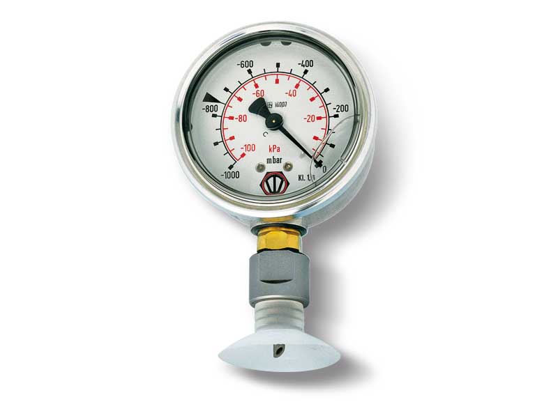 Vacuómetro con punzón de acero